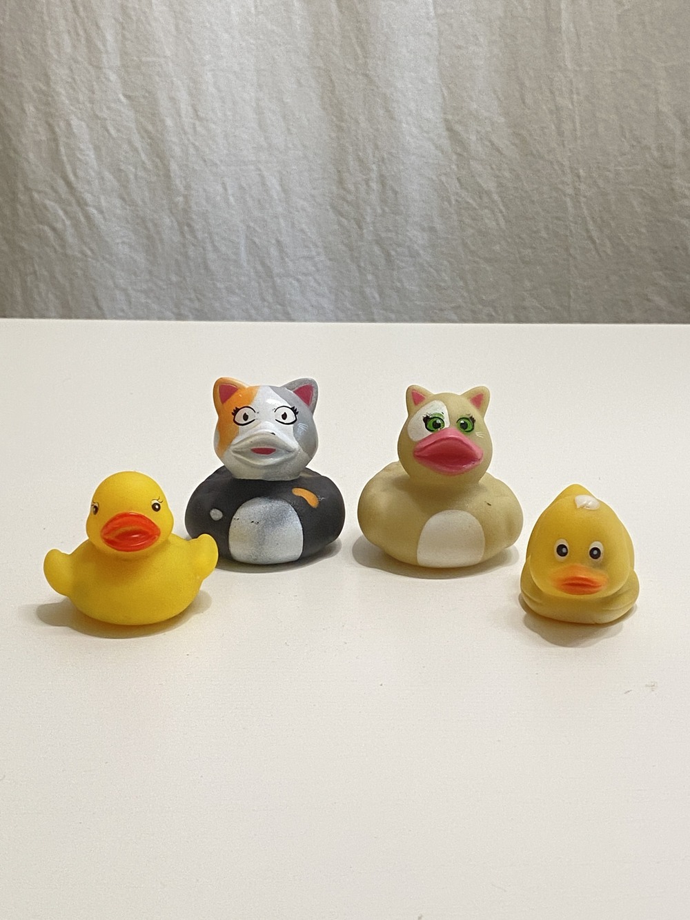 Vintage 1993 Cititoy & Novelty Cat Rubber Duck Lot (4 Pieces)